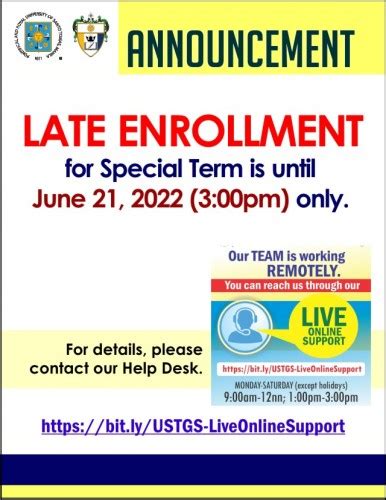 ANNOUNCEMENT: Late Enrollment .
